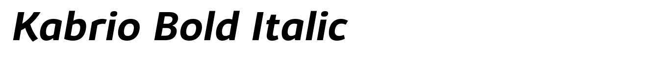 Kabrio Bold Italic